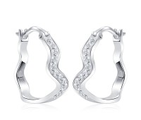 Gorgeous Designed Silver Hoop Earring HO-2513